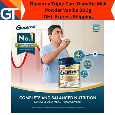 Leche en polvo para diabéticos Glucerna Triple Care vainilla 800 g - DHL Express gratis Foto 1 de 4