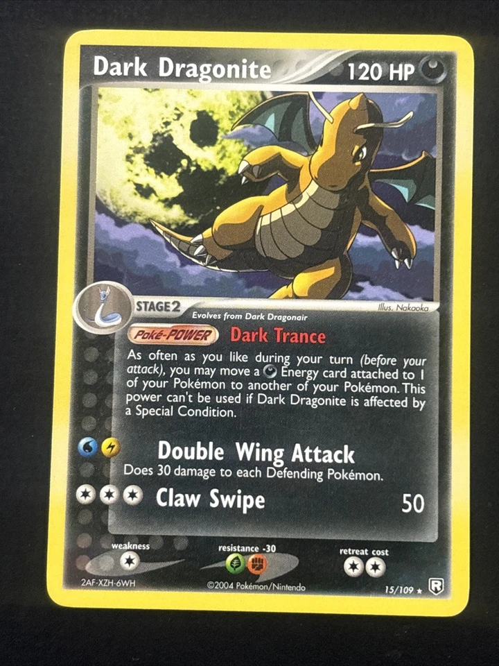 Pokemon Dark Dragonite 15/109 Non-Holo Rare EX Team Rocket Returns Card NM - Image 1 of 4