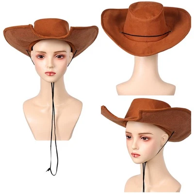 Game FF XVI Tifa Lockhart Western Cowboy Brown Hat Cosplay Accessories Props Cap - Image 1 of 4