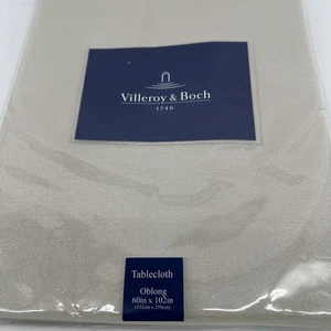 Villeroy & Boch Windsor Tablecloth 60 x 102 Oblong Metallic Gold Sparkle New - Picture 1 of 6
