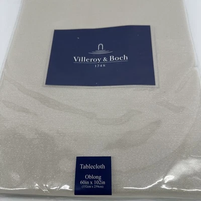 Villeroy & Boch Windsor Tablecloth 60 x 102 Oblong Metallic Gold Sparkle New - Image 1 of 4