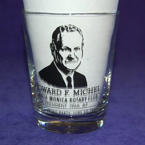 Vintage 1967 Howard F. Michel Santa Monica Rotary Double Old Fashioned Bar Glas - Bild 1 von 2