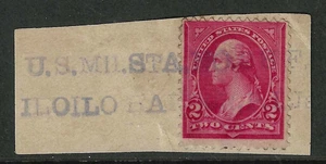 US MILITARY STATION PHILLIPINES Cancel Untyped Bureau 2 Cent 1890-94 US 26B72 - Picture 1 of 3