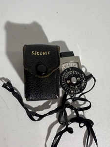 Medidor de luz Sekonic Micro Junior L-138 en estuche de cuero negro Japón - Imagen 1 de 2