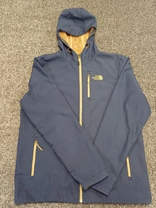 The North Face Durango Jacket Men XL Blue Hood Full Zip Sherpa Fleece Softshell - Picture 1 of 12