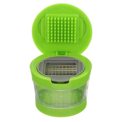  Hand Food Chopper Garlic Press Dicer Kitchen Tools Stainless Steel - Image 1 of 4