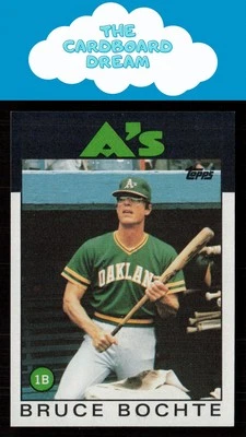 Bruce Bochte 1986 Topps #378 Oakland Athletics Baseball Card - Image 1 of 2
