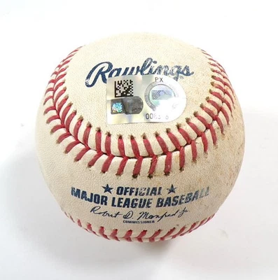 NY Mets @ Rockies Game-Used Baseball 8-6-24 Michael Toglia/Luis Severino - Image 1 of 3