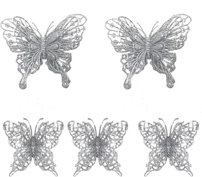 16 Pezzi Decorazione Natalizia a Forma Di Farfalla, Clip per Albero Di Natale, O - Immagine 1 di 4