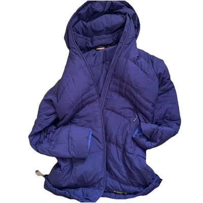 Merrell goose down/feather longer length coat . Medium . Purple  - Image 1 of 4