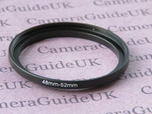 48mm to 52mm Male-Female Stepping Step Up Filter Ring Adapter 48mm-52mm - Picture 1 of 2