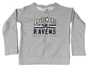 Baltimore Ravens NFL Team Apparel Logo Sweatshirt Gray Girl's XL-EG-TG-14/16 - Picture 1 of 8