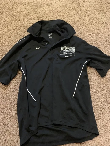 VTG Portland State PSU University Vikings Nike Polo Collared Shirt Adult Small Cover
