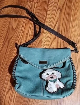 Bandolera Chala Hobo verde azulado con monedero para perro Foto 1 de 4