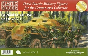 Plastic Soldier 1/72 Sd Kfz 251/1 Ausf D & Crews (3 Fast Assembly Half Tracks) - Picture 1 of 1