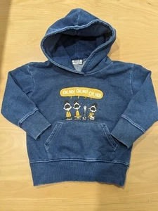 Kids Snoopy Hoodie Sweatshirt Navy Blue Size 4 from Japan - Picture 1 of 15