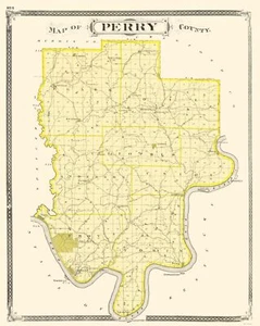 Historic County Map - Perry County Indiana - Baskin 1876 - 23 x 28.82 - Picture 1 of 20