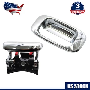 Manija de puerta trasera cromada con juego de bisel para Chevy Silverado 1500 2500 3500 GMC - Imagen 1 de 7