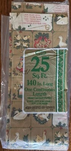 VTG 12 Days Of Christmas Cleo Gift Wrapping Paper Set 3 Sheets Holiday 25 Ft. - Picture 1 of 4
