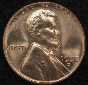 1958 D Select 💎GEM💎 BU RED 💥Lustrous💥 Lincoln Cent (25-040) - Picture 1 of 4