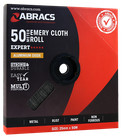 ABRACS 25mm x 50m Roll Emery Cloth + Sheet Metalworking Sanding 40 60 80 120 150