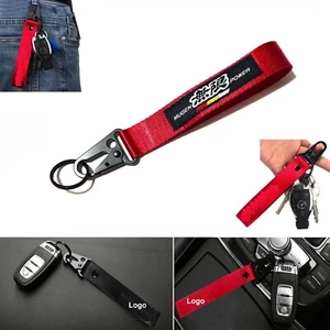 1Pcs JDM MUGEN Racing Red Keychain Metal key Ring Hook Strap Lanyard Nylon - Bild 1 von 9