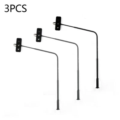 3er Pack LED Ampel mit Fu?g?ngerleuchte f??r Modellz??ge der Spur H0 - Bild 1 von 4