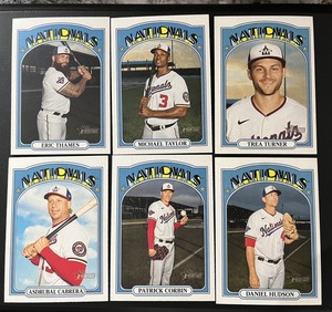 TOPPS Washington Nationals Baseball Card LOT Corbin Hudson Taylor Turner Thames