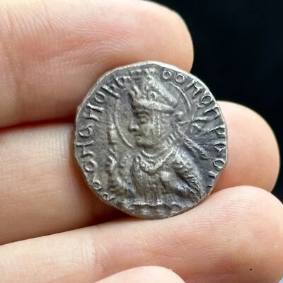 authentique ancienne rare ancienne pièce de monnaie rare Bouddha en argent em... - Photo 1/4