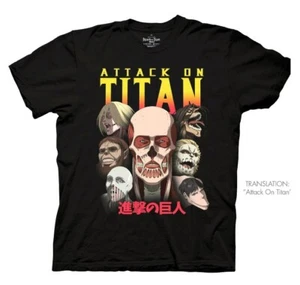 Attack on Titan Men's & Big Men's Short Sleeve Graphic Tee Shirt, Size L - Picture 1 of 1