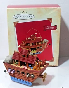 Sello Adornos de Navidad Arca de Noé Manivela Cuerda Noé Animales Mover - Imagen 1 de 2