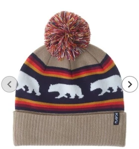 Kavu Toddler Herschel Pom Beanie Polar Bear Print Pom Pom - Picture 1 of 6