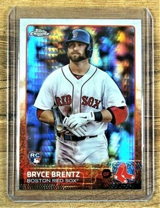2015 Topps Chrome Refractor #69 Bryce Brentz Rookie RC Boston Red Sox - Picture 1 of 4