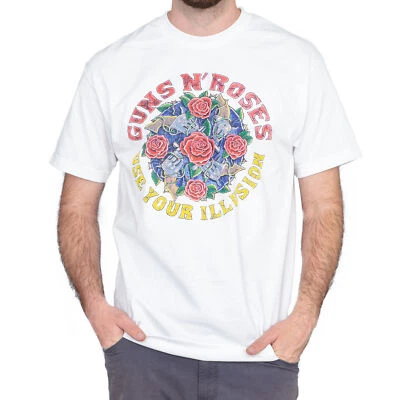 Adult Unisex Guns n' Roses Use Your Illusion White T-Shirt - Image 1 of 4