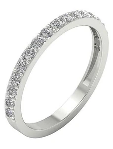 Round Cut Diamond I1 G 0.70 Ct 14K Gold Engagement Stackable Ring Band Appraisal - Picture 1 of 11