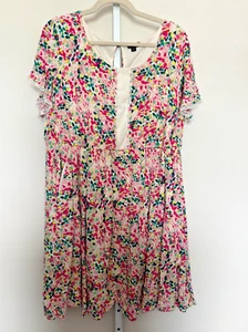 Torrid Swiss Dot Multicolor Short Sleeve Mini Dress Size 1X - Bild 1 von 10
