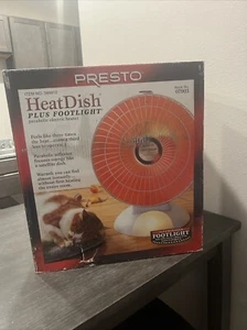 Presto HeatDish Parabolic Electric Heater plus Footlight 07903 389813 box damage - Picture 1 of 4