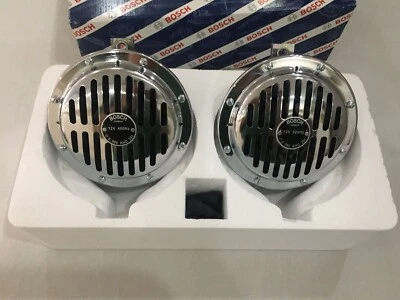 Mercedes Benz 190SL W121 170 W136 300 W186 New Bosch Horn Set -Chrome Genuine - Image 1 of 4