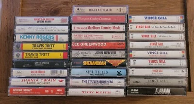 Cassette Tape Lot of 28 Country Music Garth Brooks Shania Twain George Strait  - Image 1 of 4