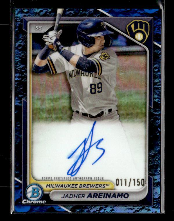 2024 Bowman #CPA-JA Jadher Areinamo Chrome Prospect Auto Blue Lunar #/150