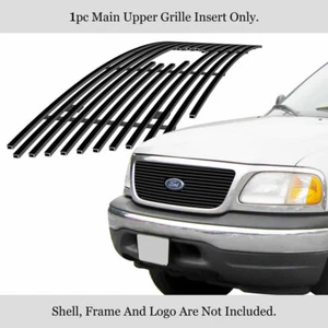 Fits 99-03 F-150/Lightning/Harley Black Main Upper Billet Grille Insert - Picture 1 of 7