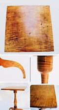 RARE Antique Candle Stand Federal Furniture Curly Tiger Maple Colonial American