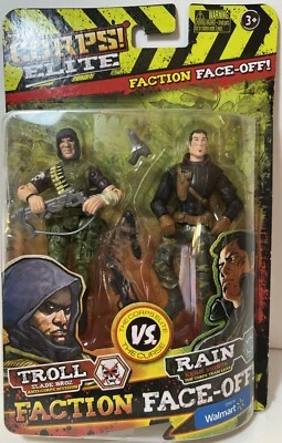 The Corps Elite VS The Curse Faction Face Off Troll & Rain Figures 2016 Lanard Foto 1 de 2