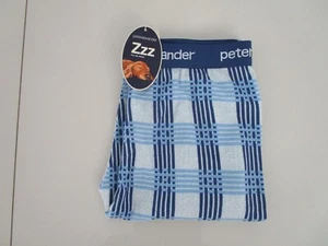 Peter Alexander Men's Windowpane Waffle Cotton Long John Pants  Size M - Bild 1 von 3