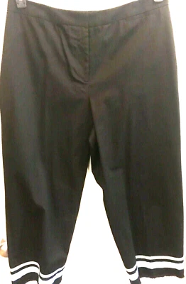 Calça elástica Saks Fifth Avenue roupas reais Y2K preta algodão elastano cintura 34" - Imagem 1 de 4