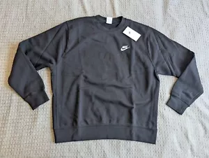Nike Duke K Academy Sudadera Adulto Grande Negra Pullover Polar Cuello Redondo Nueva con Etiquetas - Imagen 1 de 10