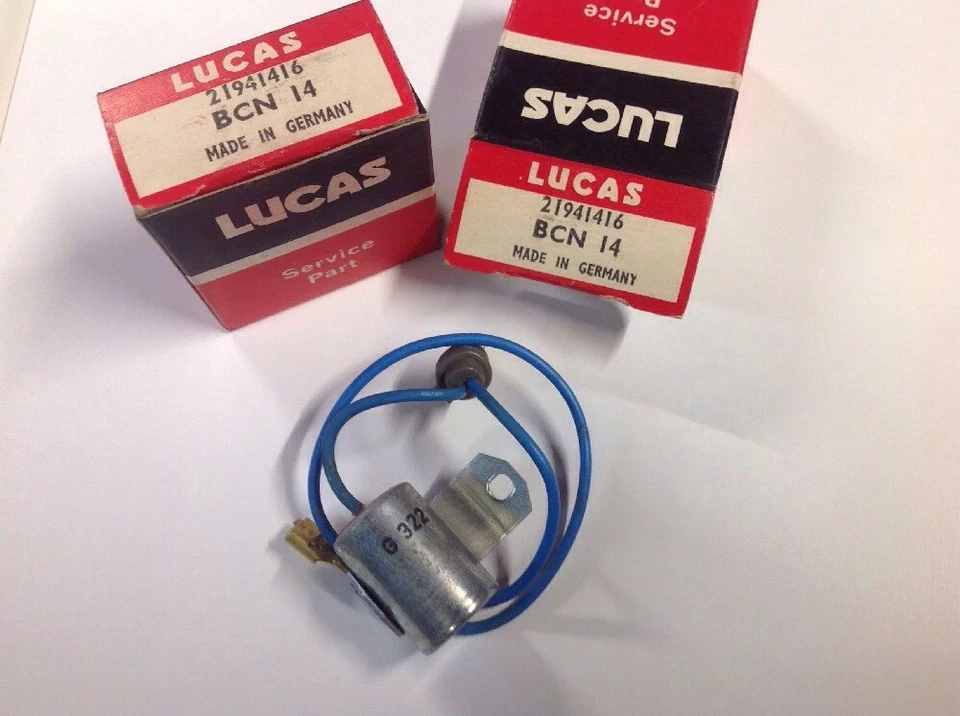 Condensador de encendido Lucas Volkswagen 1500 1600 Karmann Ghia 1968-1970 NOS Foto 1 de 4