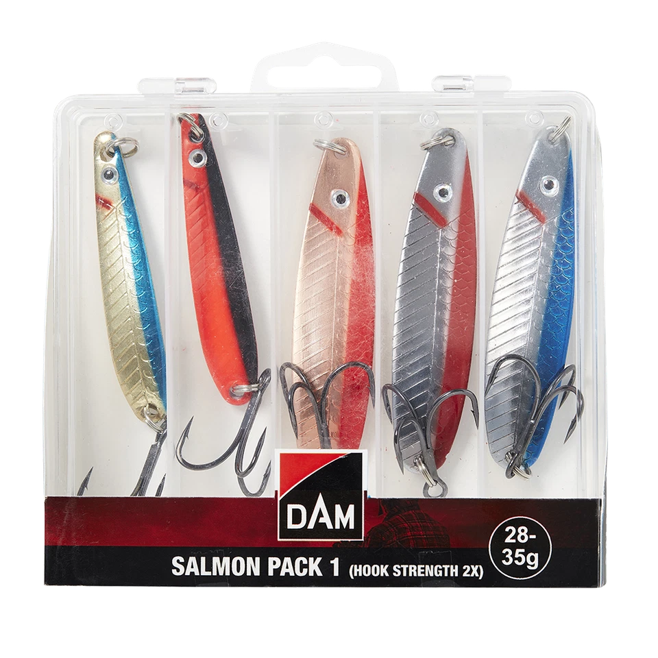 DAM Salmon Pack 5 Stück 28-45g Lachsblinker Mefo-Blinker Meerforellenblinker - Bild 1 von 1