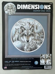 Call Of The Wolf Dimensions Counted Cross Stitch Kit 35084 Open Complete Casey - Picture 1 of 4