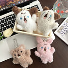 Cute Plush Screaming Dog Keychain Fluffy Soft Stuffed Doll Keyring Bag Penda P❤M